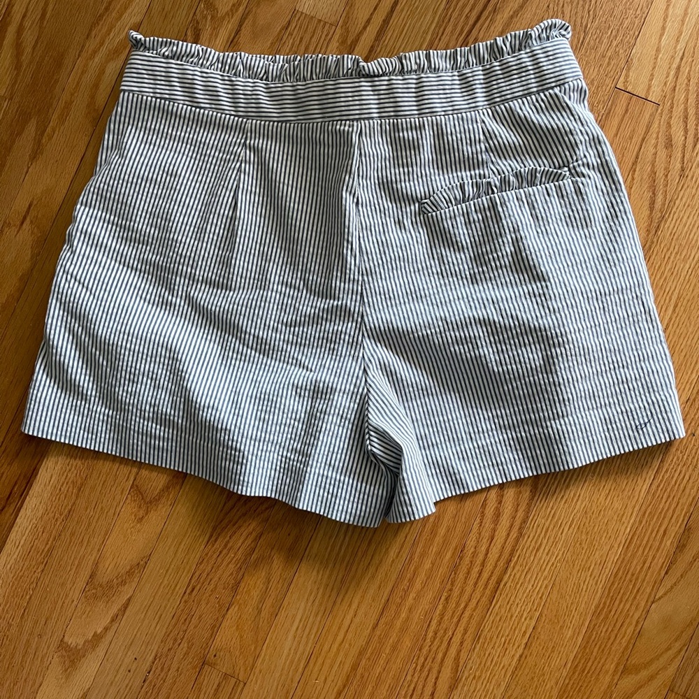 JCrew Striped Ruffle High Rise Shorts - Picture 2 of 4